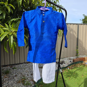 Royal Blue Kids Kurta Pajama Set – Elegant Ethnic Wear 12