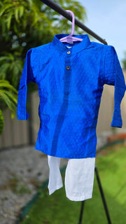 Royal Blue Kids Kurta Pajama Set – Elegant Ethnic Wear 10