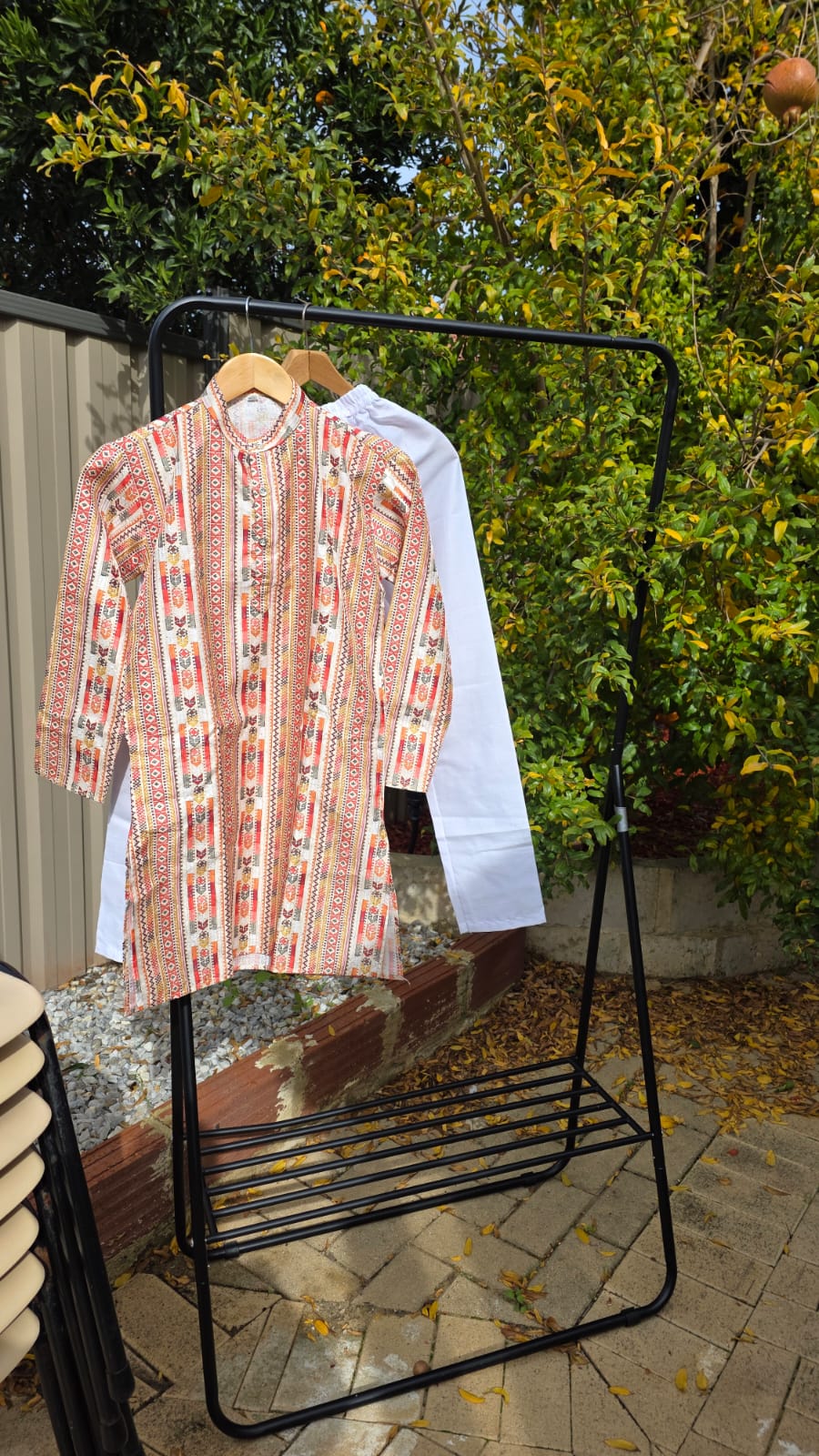 Multicolor Kids Kurta Pajama – Silk Kurta with Cotton Pyjama