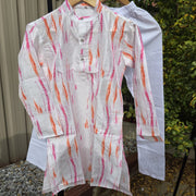 Kids Kurta Pajama Set – Multicolor Silk Kurta with White Cotton Pyjama 17