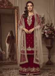 Jimmy Choo Embroidered Plazzo Set – Butterfly Net Dupatta 2