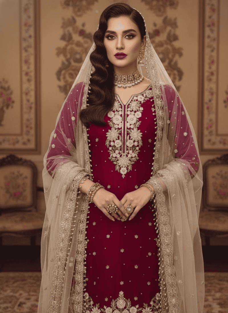 Jimmy Choo Embroidered Plazzo Set – Butterfly Net Dupatta