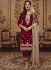 Jimmy Choo Embroidered Plazzo Set – Butterfly Net Dupatta 3