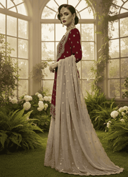 Heavy Faux Georgette Sharara Set – Embroidered with Dupatta 4