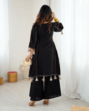 Pure Khadi Cotton Designer Co-ord Set – Embroidered with Mirror Work 5