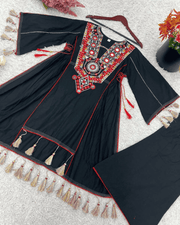 Pure Khadi Cotton Designer Co-ord Set – Embroidered with Mirror Work 8