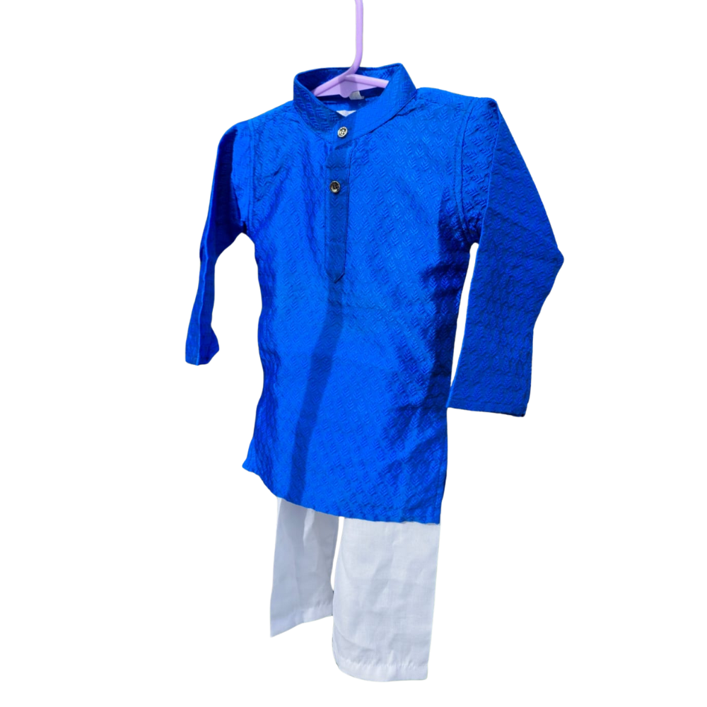 Royal Blue Kids Kurta Pajama Set – Elegant Ethnic Wear