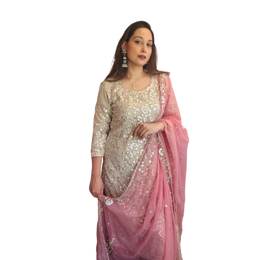 Chiffon Gota Patti Pakistani Kameez Salwar – Traditional Elegance for Women