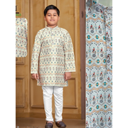 Multicolor Kids Kurta Pajama – Silk Kurta with Cotton Pyjama 8