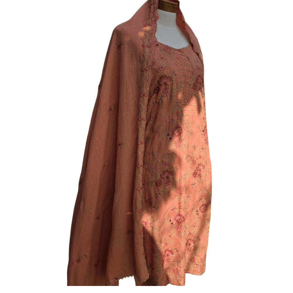 Pakistani 3-Piece Salwar Suit – Pashmina & Satin Variants