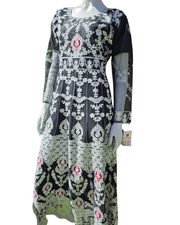 Elegant Black Pakistani Anarkali Suit with Dupatta 11