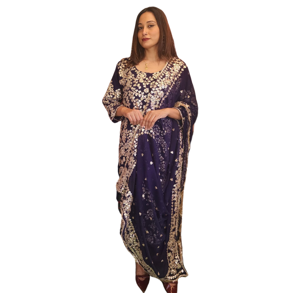 Pakistani Chiffon Fabric Gota Patti Salwar Kameez Set