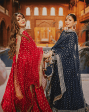 Embroidered Chinon Silk Anarkali Suit – Butterfly Net Dupatta 3