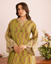 Embroidered Heavy French Crepe Farshi Salwar Suit – Printed Dupatta 2