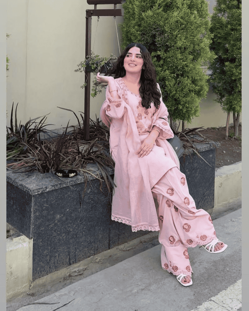 Pure Crepe Embroidered Farshi Salwar Suit Set