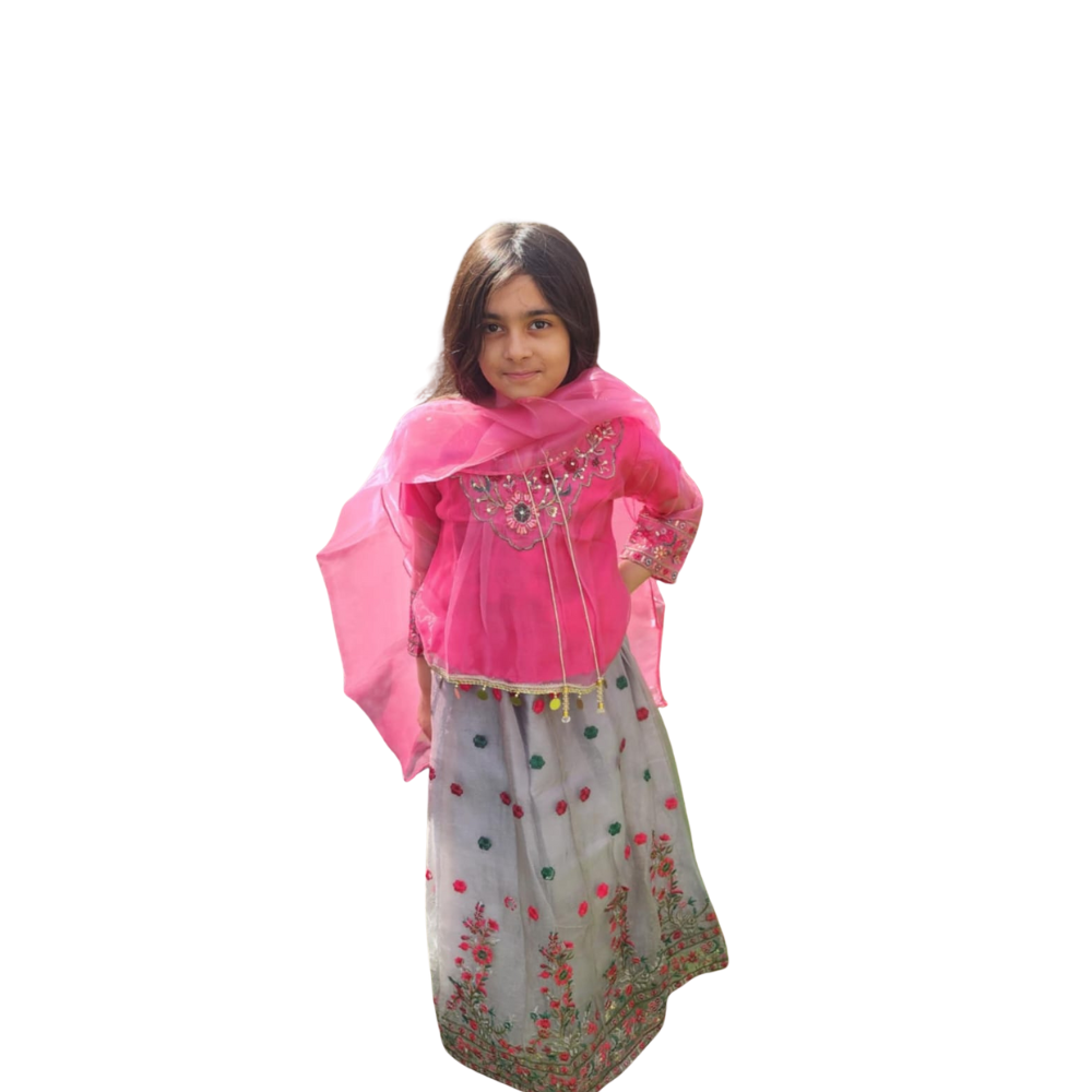 Multicolor Cotton Lehenga for Kids – Vibrant Festive Wear