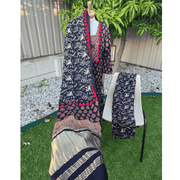 Green Ajrak Salwar Suit – Pure Modal Fabric with Jari Border Dupatta 6