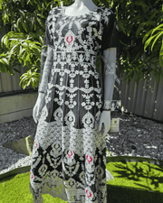 Elegant Black Pakistani Anarkali Suit with Dupatta 10
