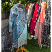 Pakistan Salwar Suit – Light Blue & Navy with Embroidery 6