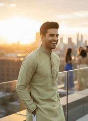 Pesta Cotton Men’s Kurta with Embroidery & Stone Work 5