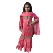 Silk Sharara Suit for Kids – Elegant Ethnic Wear for Girls 7