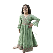 Silk Anarkali Gown for Kids – Elegant Wear for Girls 1