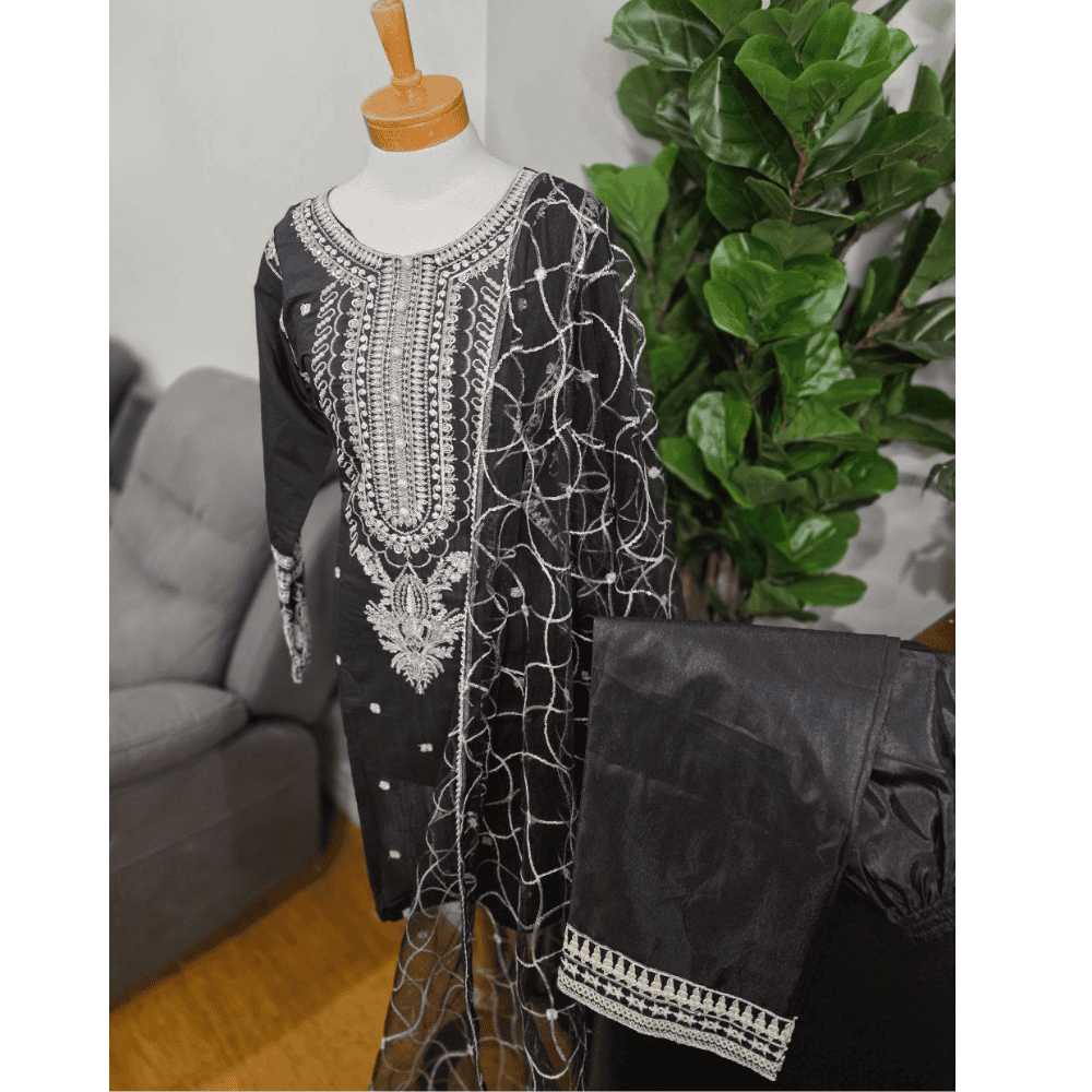 Black Pakistani Salwar Suit – Cotton Pajama