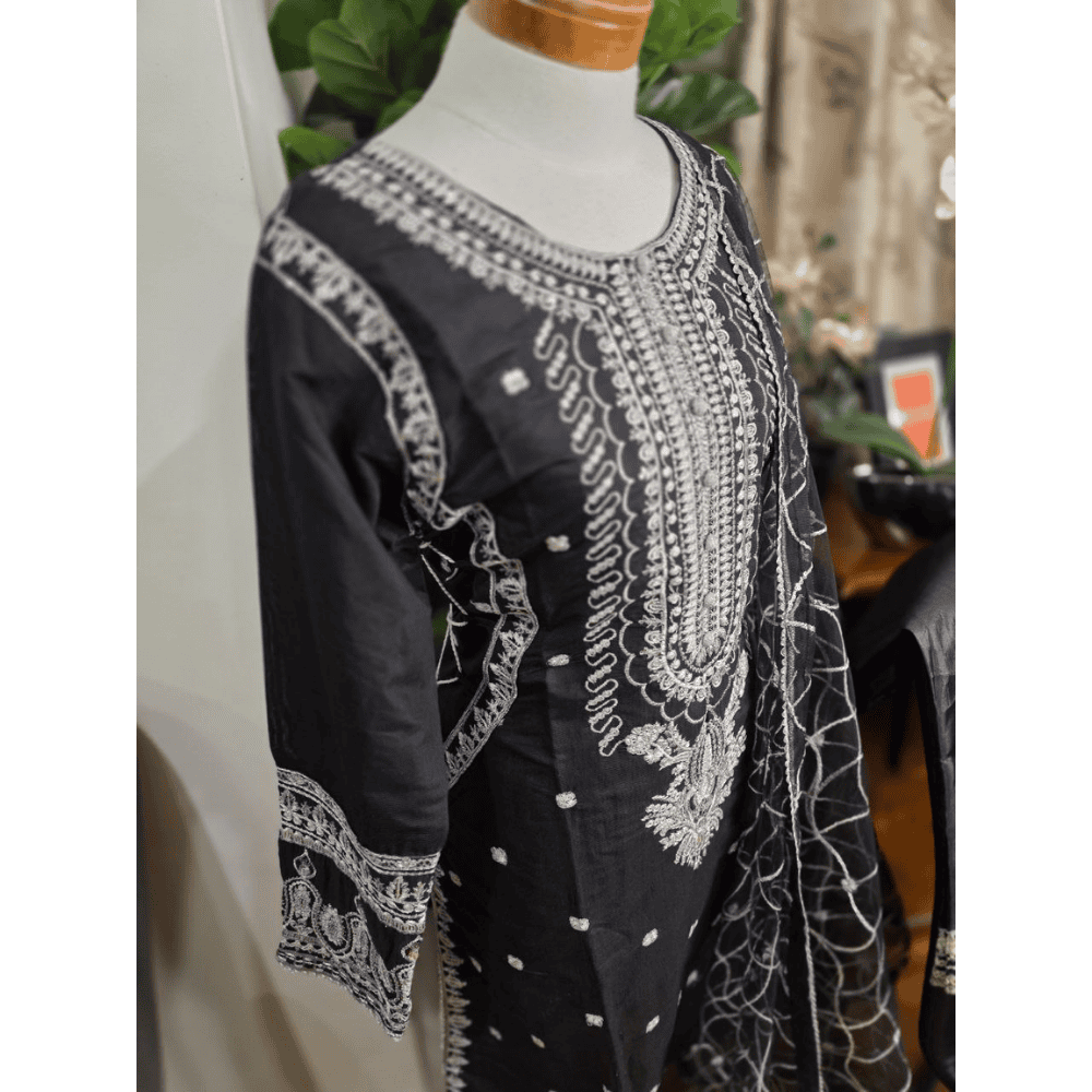 Black Pakistani Salwar Suit – Cotton Pajama