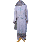 Grey Organza Salwar Suit – Dazzling Mirror Work 10