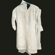 White Chiffon Kids Salwar Suit – Graceful Ethnic Wear 3