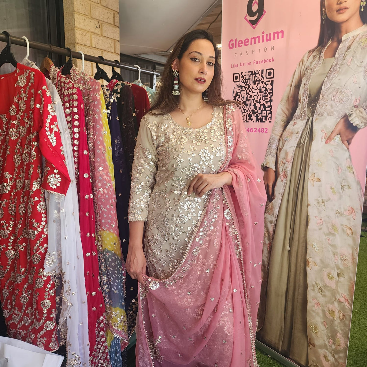 Chiffon Gota Patti Pakistani Kameez Salwar – Traditional Elegance for Women