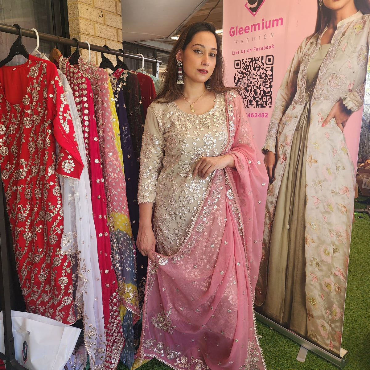 Chiffon Gota Patti Pakistani Kameez Salwar – Traditional Elegance for Women