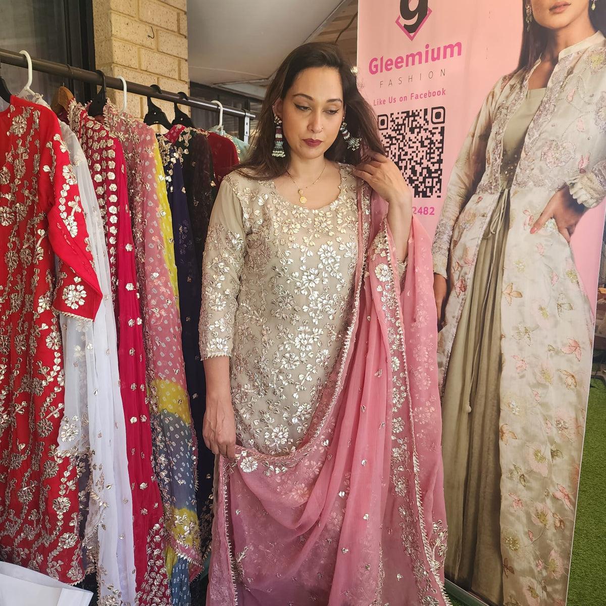 Chiffon Gota Patti Pakistani Kameez Salwar – Traditional Elegance for Women