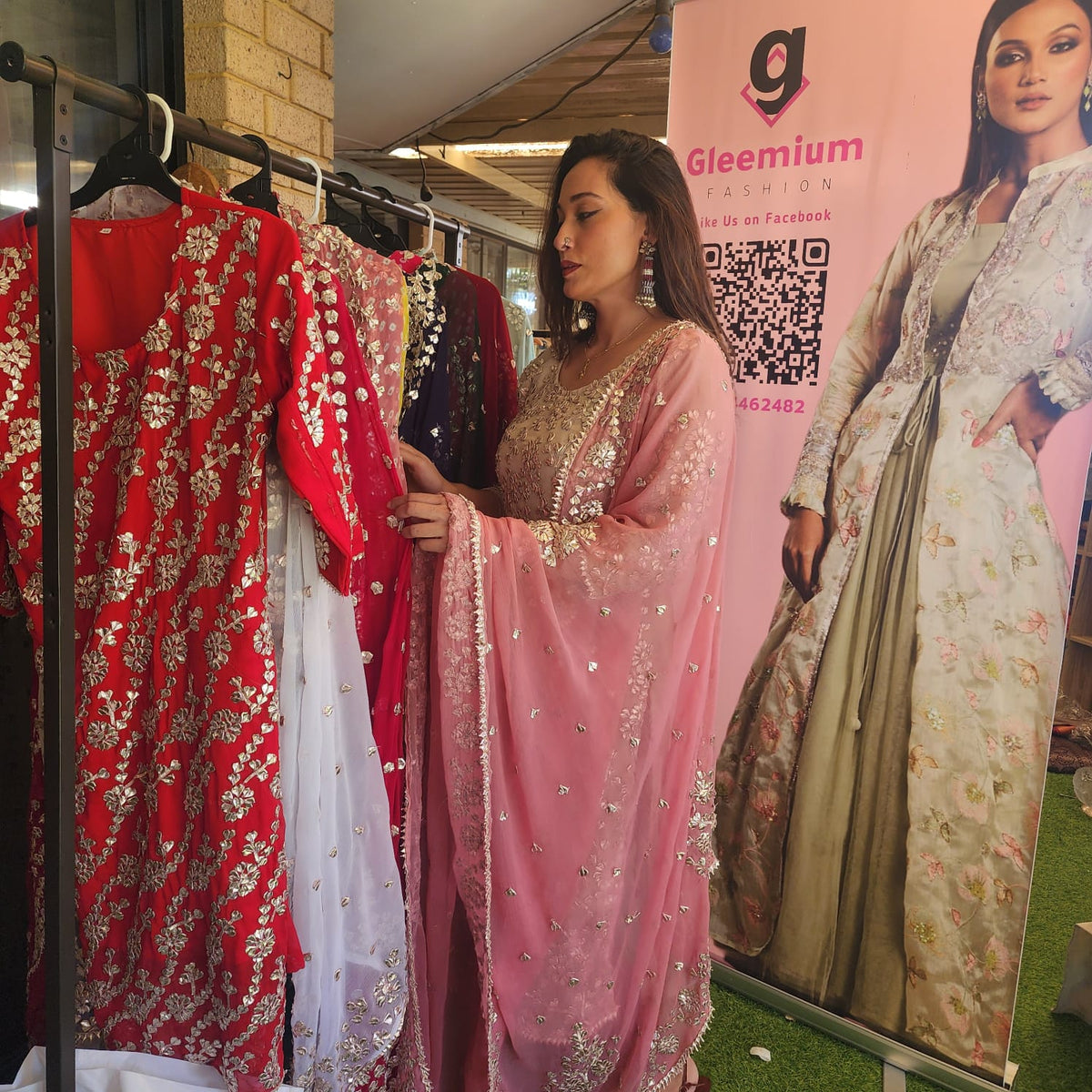 Chiffon Gota Patti Pakistani Kameez Salwar – Traditional Elegance for Women