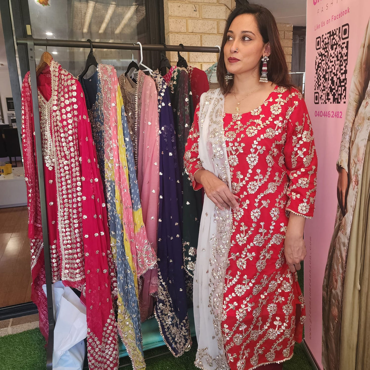 Pakistani Chiffon Gota Patti Suit – Elegant Ethnic Wear for Women