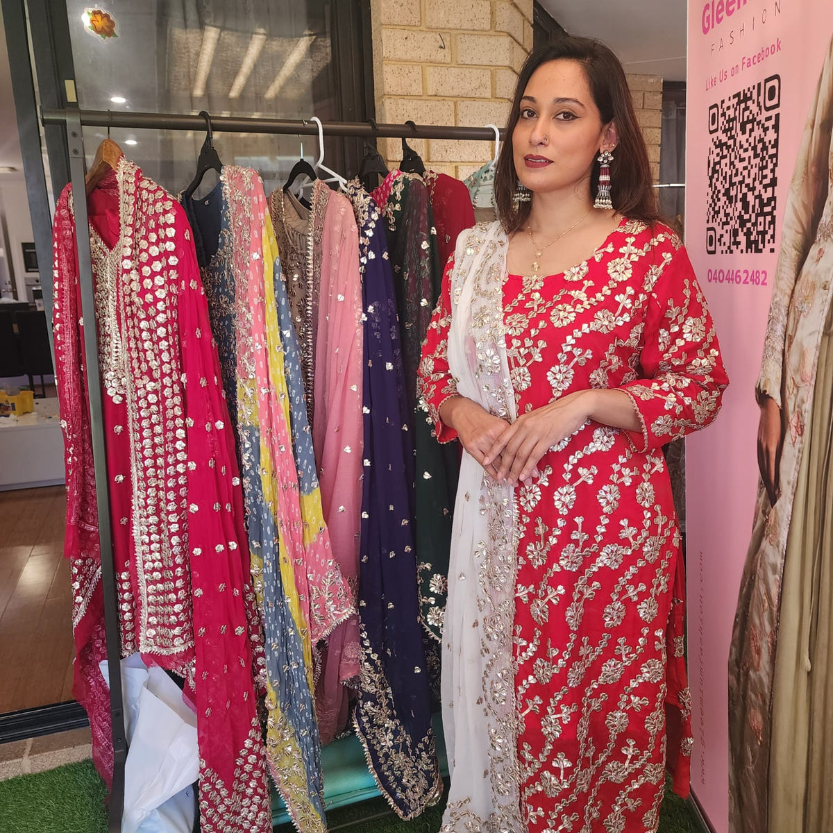 Pakistani Chiffon Gota Patti Suit – Elegant Ethnic Wear for Women