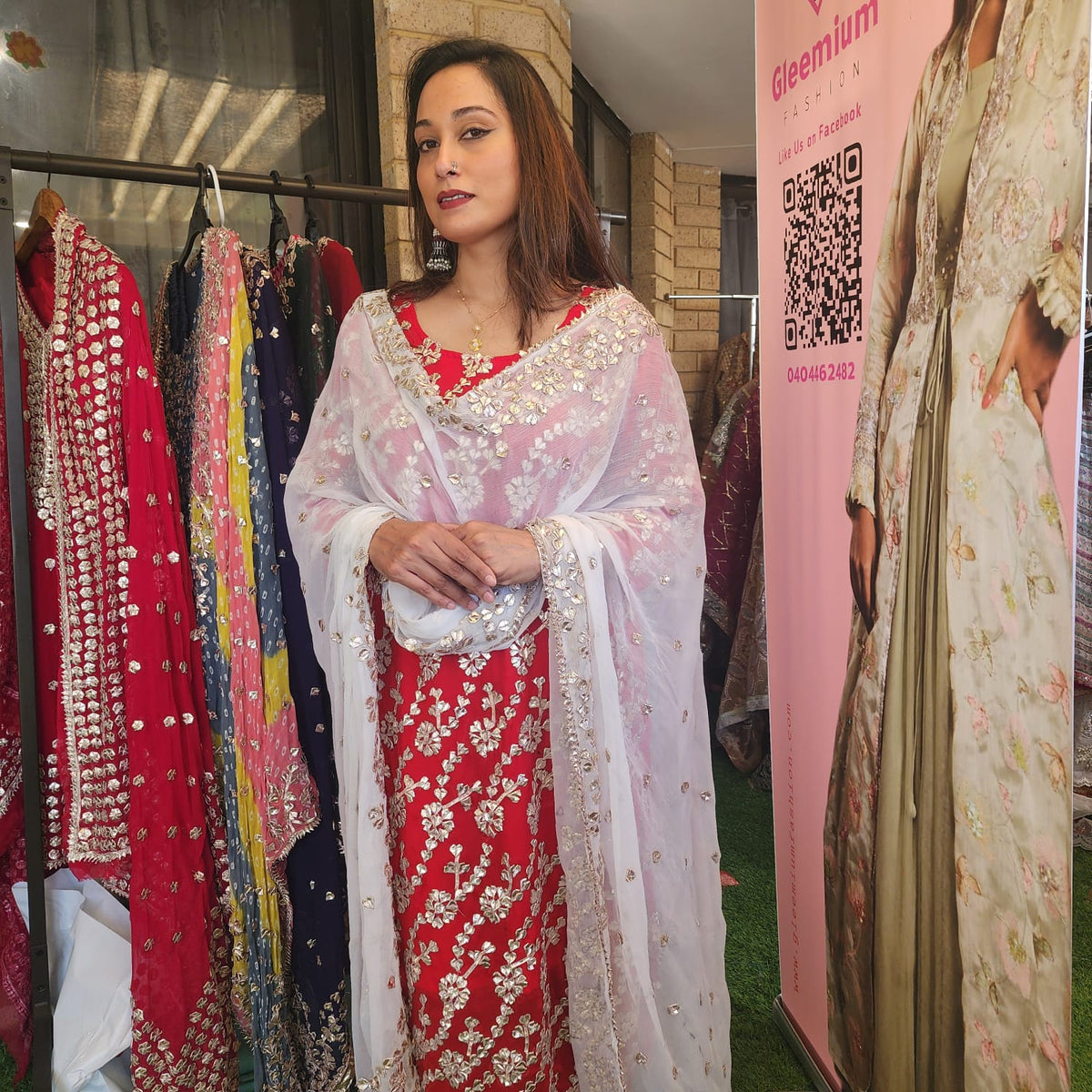 Pakistani Chiffon Gota Patti Suit – Elegant Ethnic Wear for Women