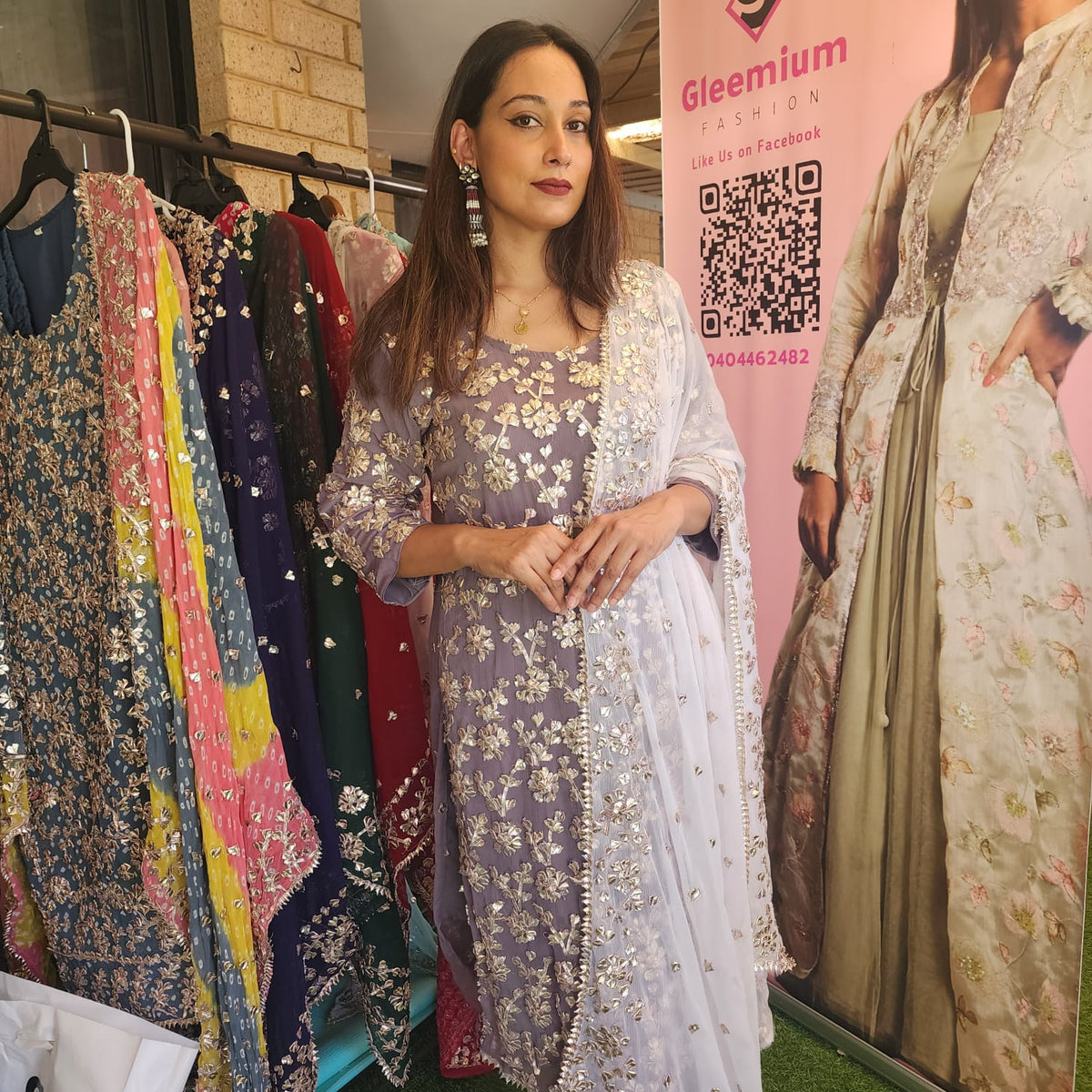 Pakistani Chiffon Gota Patti Suit – Graceful Wear for Women