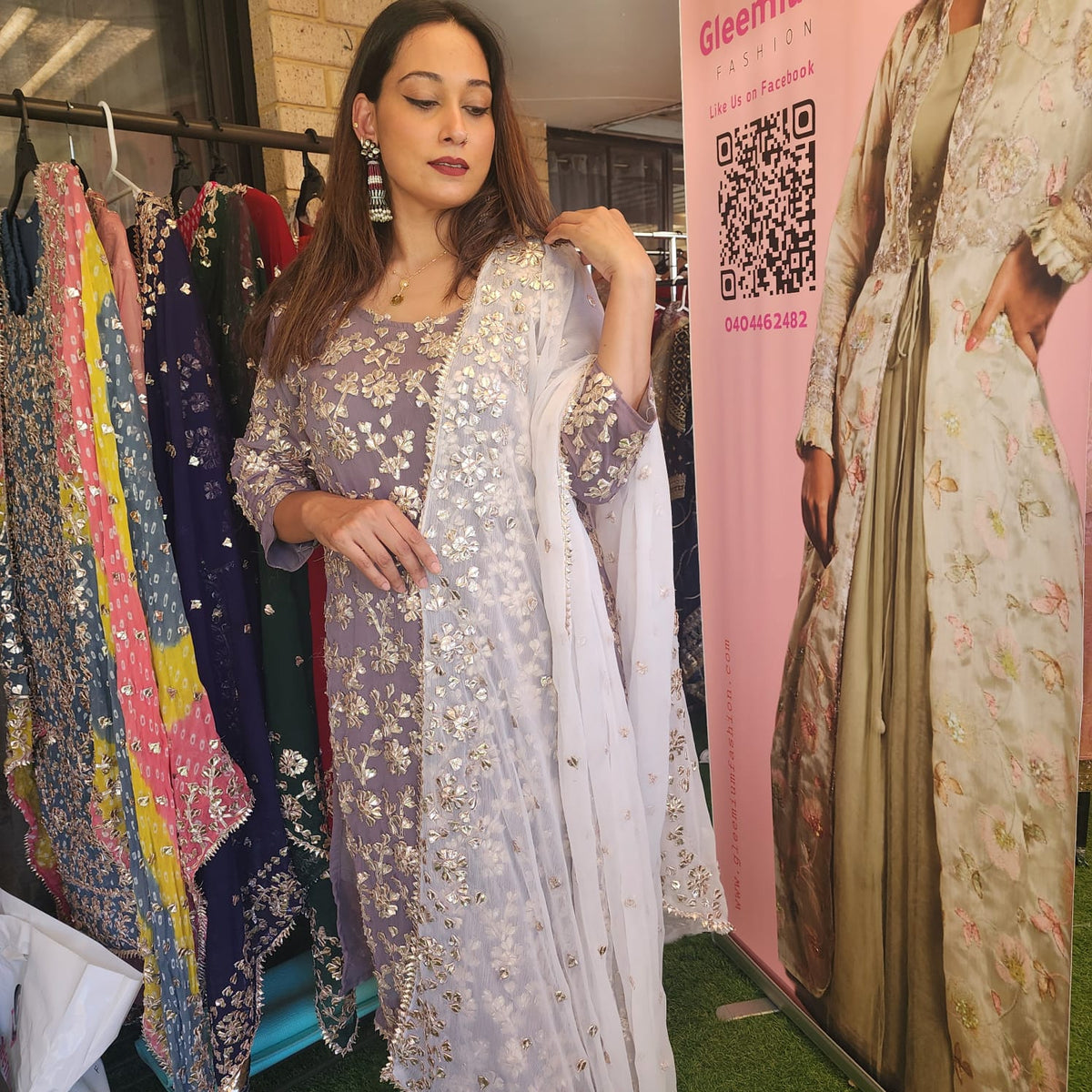 Pakistani Chiffon Gota Patti Suit – Graceful Wear for Women