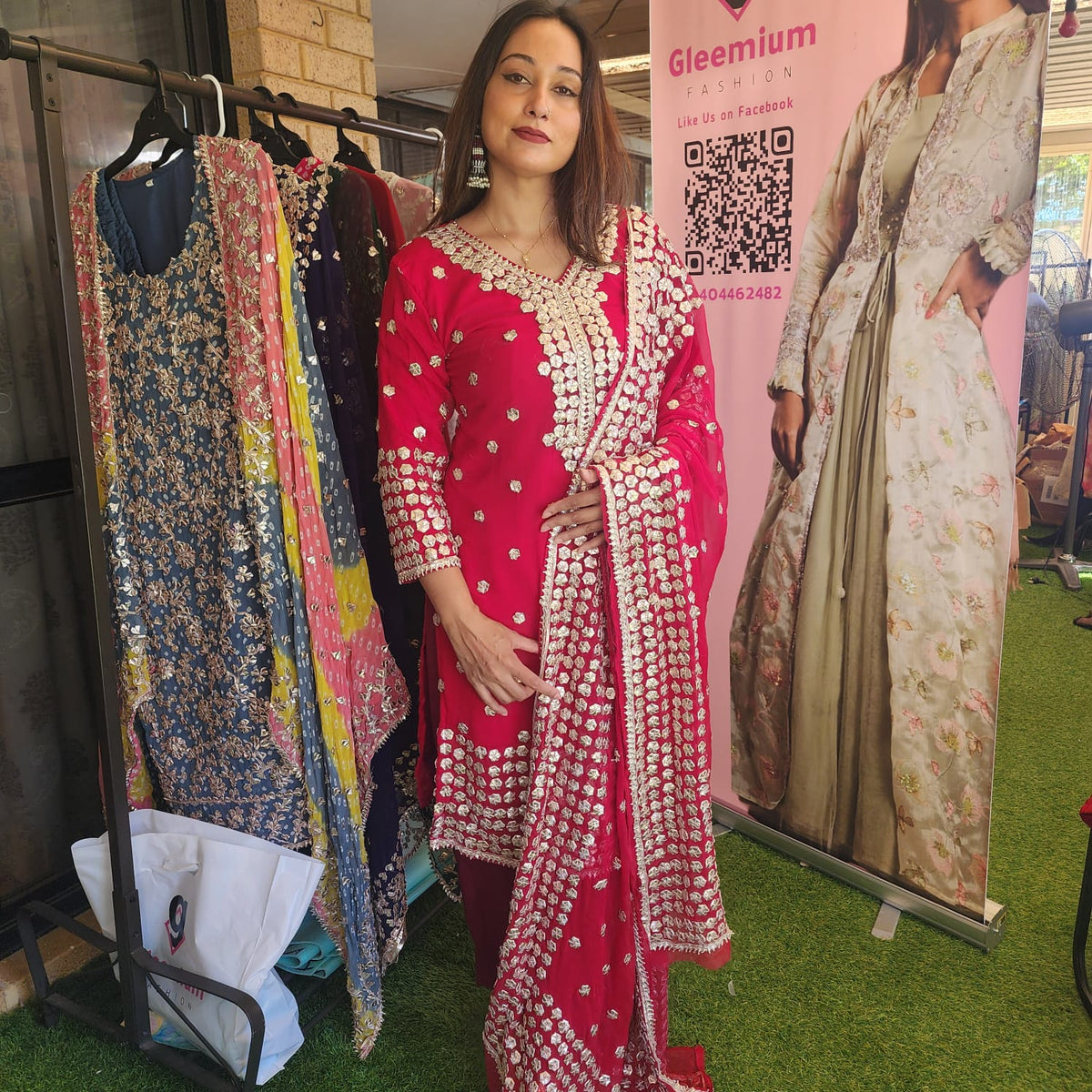 Gota Patti Pakistani Salwar Kameez for Women – Chiffon Grace