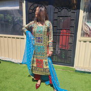 Pakistani Chinnon Salwar Suit with Hand Embroidery 8