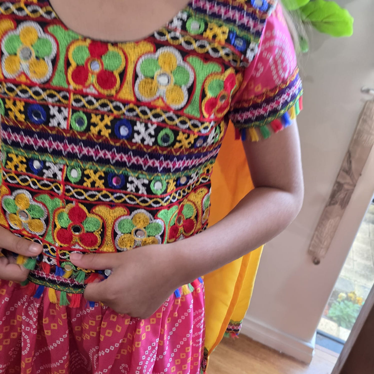 Multicolor Kids Lehenga Choli – Cotton & Linen