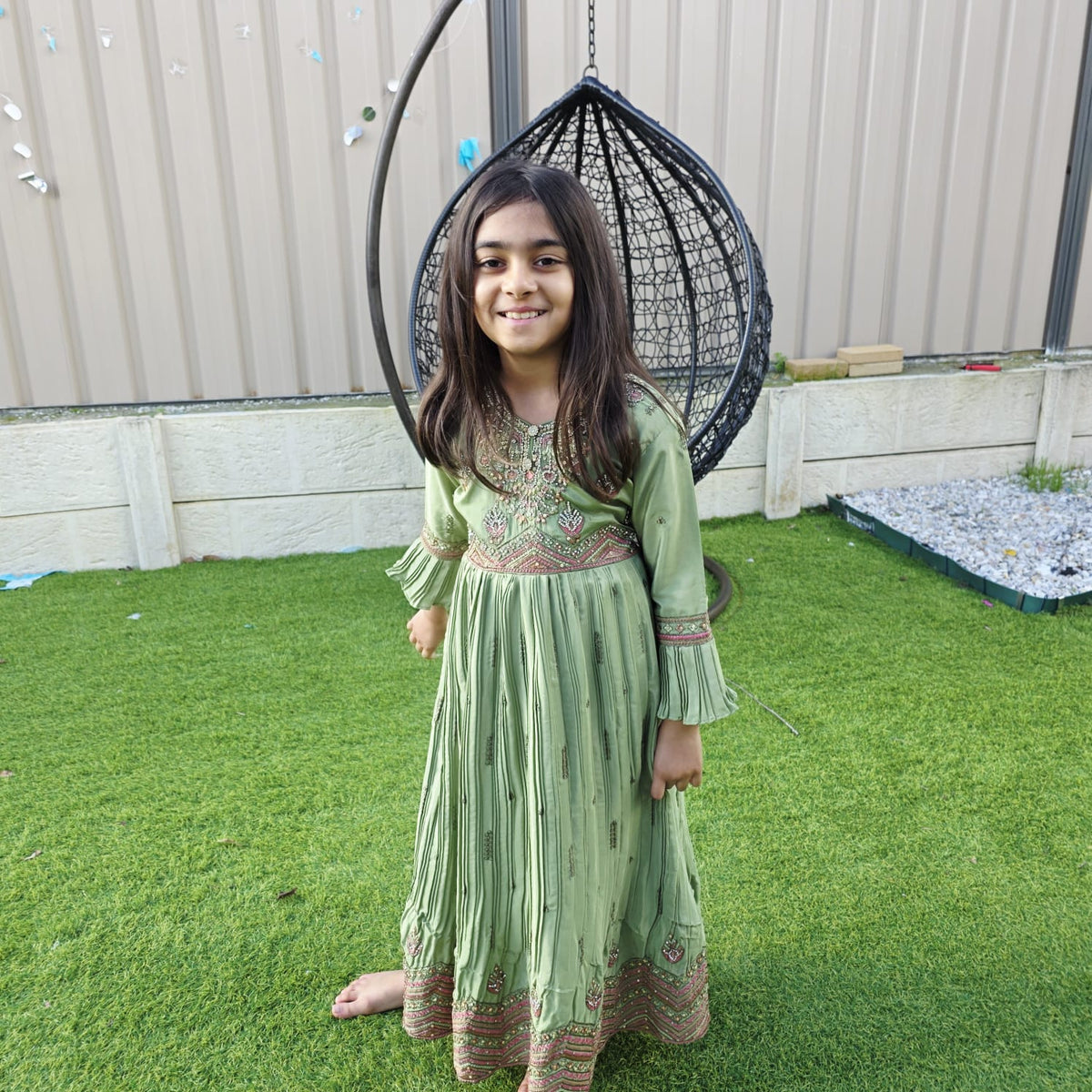 Silk Anarkali Gown for Kids – Elegant Wear for Girls