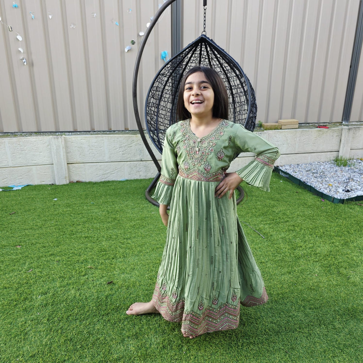 Silk Anarkali Gown for Kids – Elegant Wear for Girls