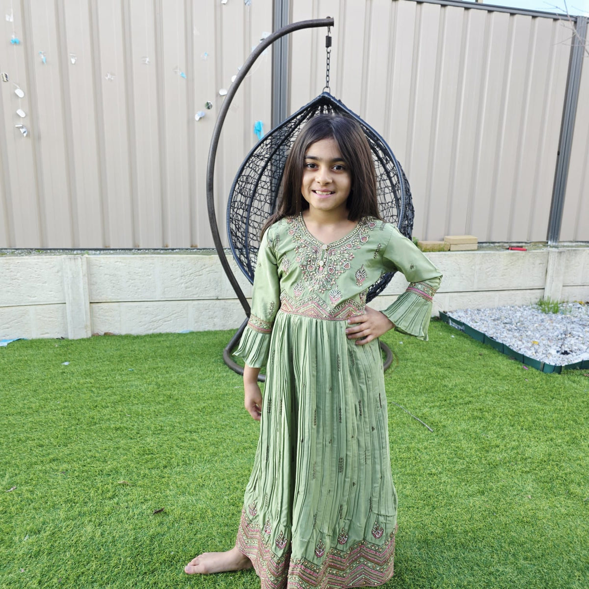 Silk Anarkali Gown for Kids – Elegant Wear for Girls