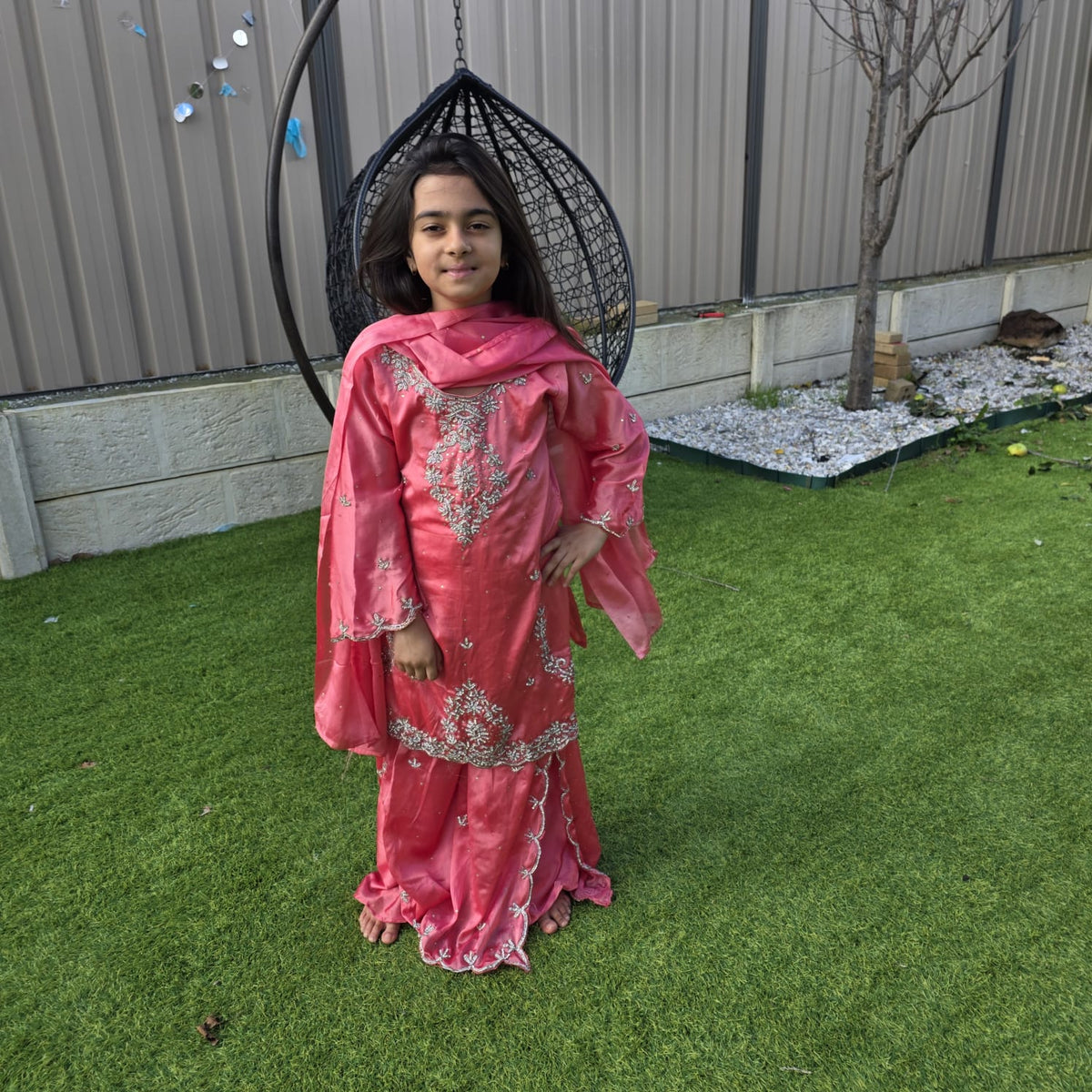 Silk Sharara Suit for Girls – Festive Ethnic Wear for Kids