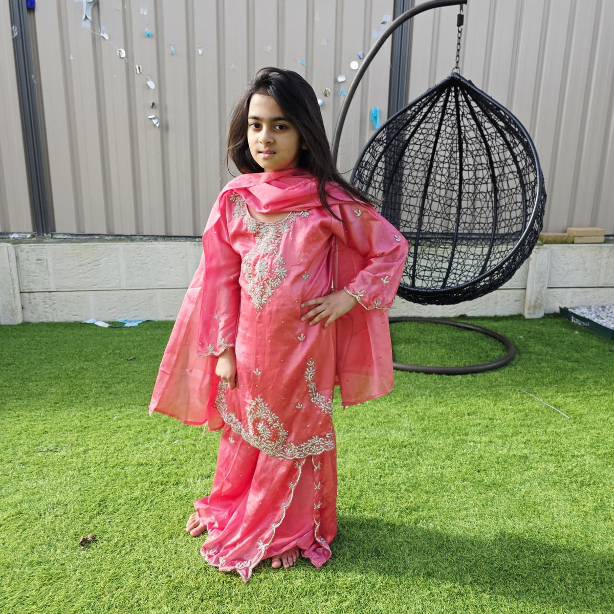Silk Sharara Suit for Girls – Festive Ethnic Wear for Kids