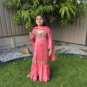 Silk Sharara Suit for Kids – Elegant Ethnic Wear for Girls 16