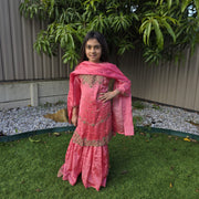 Silk Sharara Suit for Kids – Elegant Ethnic Wear for Girls 12