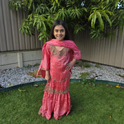 Silk Sharara Suit for Kids – Elegant Ethnic Wear for Girls 13
